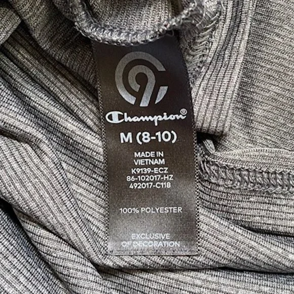 Champion Gray Pinstripe Active Wear Polo Shirt - Picture 9 of 11